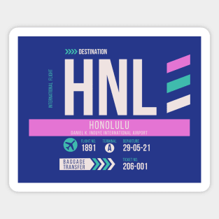 Honolulu (HNL) Airport Code Baggage Tag Magnet